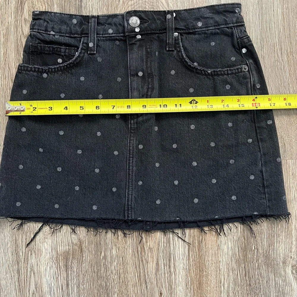 Current/Elliott 5-Pocket Denim Polka Dot Miniskirt Size 26.